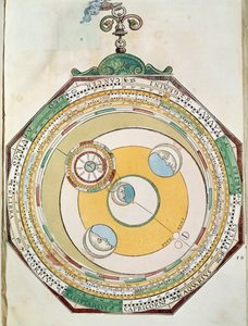 Tabelle der Mondbewegungen in Bezug zur Sonne, aus Astronomicum Caesareum von Petrus Apianus