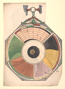 Volvelle, die die Größe, Startzeit und Dauer von Finsternissen illustriert von Petrus Apianus