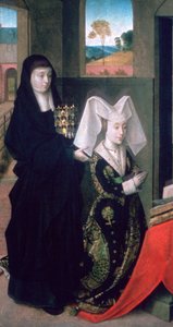 Isabel von Portugal mit St. Elisabeth, 1457-1460 von Petrus Christus