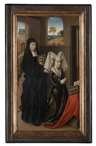 Isabella von Portugal und St. Elisabeth, ca. 1457-60 von Petrus Christus