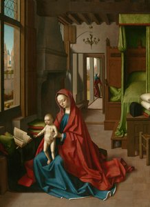 Jungfrau und Kind in einem häuslichen Innenraum von Petrus Christus
