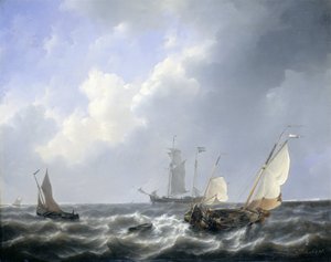 Meereslandschaft von den Zeeland-Gewässern, nahe der Insel Schouwen