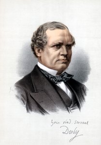 Edward Henry Stanley, 15. Earl of Derby, Premierminister des Vereinigten Königreichs, um 1890