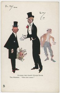 Vor der Bühnentür des Gaiety
