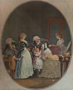 Les Bouquets, Ou La Fête De La GrandMaman, 1788, 1913 von Philibert Louis Debucourt