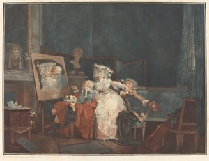 Die zwei Küsse von Philibert Louis Debucourt