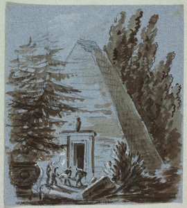 Nächtliche Beerdigung in der Nähe der Pyramide von Philibert Louis Debucourt