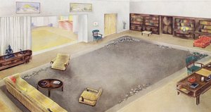 1930er Jahre Innenräume: Wohnzimmer und Arbeitszimmer