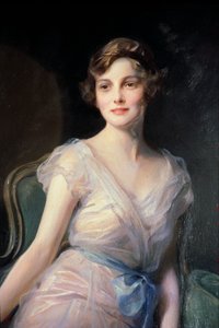 Detail (Porträt von Miss Leicester-Warren) von Philip Alexius de Laszlo
