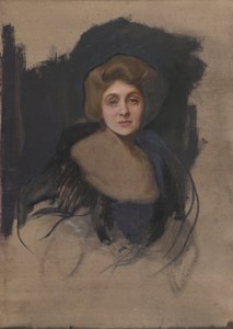 Skizze für das Porträt der Viscountess Lee of Fareham (verso)