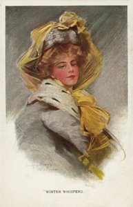 Frau mit Hut und gelber Schleife von Philip Boileau