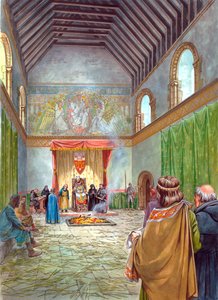 Die große Halle, Sherborne Castle, 13. Jahrhundert von Philip Corke
