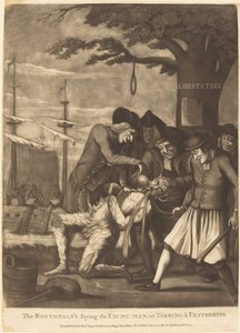 Die Bostoner zahlen den Steuermann oder Teeren & Federn