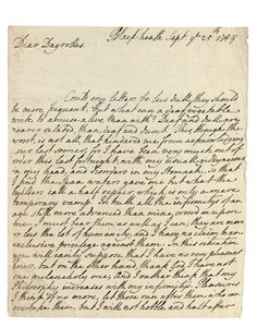 Autographenbrief an Solomon Dayrolles, Blackheath, 25. September 1754 von Philip Dormer Stanhope Chesterfield
