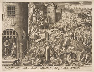 Hoffnung Spes aus der Serie Die Tugenden, 1559-60 von Philip Galle