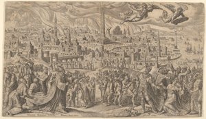 Der Fall Babylons, 1569 von Philip Galle