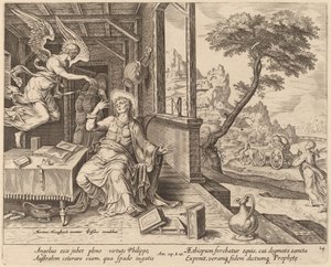 Der Engel befiehlt dem heiligen Philippus, den äthiopischen Eunuchen zu begleiten