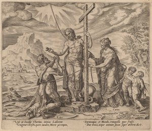 Der fleißige Arbeiter, vereint mit Christus nach dem Tod