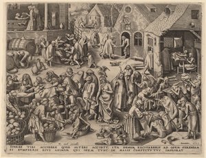 Nächstenliebe von Philip Galle after Pieter Bruegel the Elder