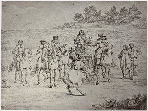 Van der Meulin [?], Louis XIV. und der Künstler von Philip Henry Delamotte