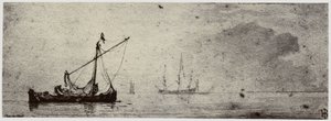 Van der Velde, Ein Lastkahn von Philip Henry Delamotte