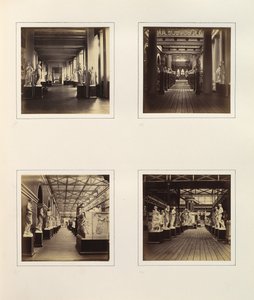[Ansichten des griechischen Skulpturenhofs einschließlich Büste der Minerva], ca. 1859 von Philip Henry Delamotte.