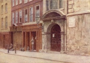 Tür des St. Georges Kirche, Botolph Lane, 1904
