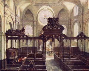 Innenraum der Kirche All Hallows, Upper Thames Street, 1894