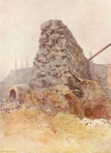 Überreste der römischen Mauer, Newgate, 1903 von Philip Norman