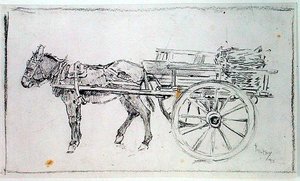 Esel und Wagen