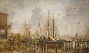 Eine Werft, Shoreham, Sussex, 1926 von Philip Wilson Steer