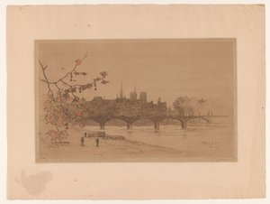 Ansicht von Paris über die Pont des Arts von Philip Zilcken (signed by artist)