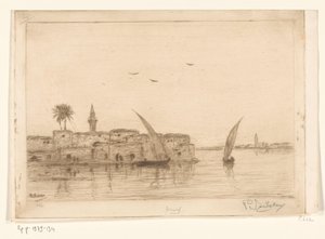 Ansicht des Nils mit Segelbooten von Philip Zilcken (signed by artist)