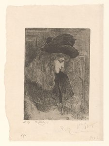 Mädchen mit Hut von Philip Zilcken (signed by artist)