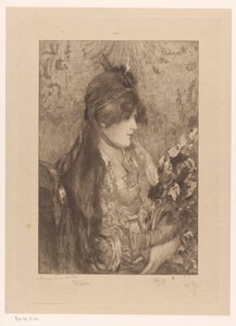 Frau mit Blumenstrauß von Philip Zilcken (signed by artist)