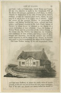 Stafford - Hütte von Isaac Walton: Gravur, undatiert [frühes 19. Jahrhundert]