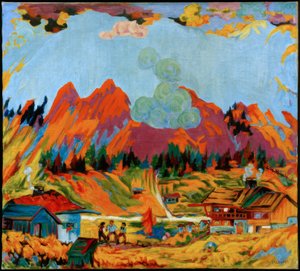 Landschaft mit Bauern