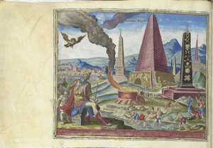 Die Pyramiden von Ägypten aus der Serie Die achten Weltwunder, 1572 von Philipp Galle