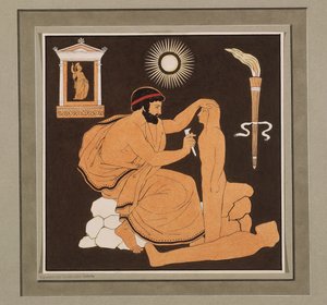 Prometheus formt aus Lehm den Menschen von Philipp Veit