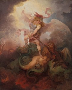 Der Engel, der Satan bindet von Philippe-Jacques de Loutherbourg