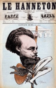 Gustave Doré. Französischer Zeichner und Maler (1832-1883). Karikatur von Cattelain. Der Hanneton 1868. von Philippe Auguste Cattelain