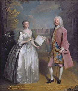 Porträt von Henry, 7. Viscount Irwin und seiner Frau Anne von Philippe Mercier