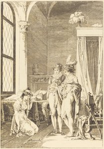 Joconde: Die Vergebung von Philippe Triere after Jean Baptiste Mallet
