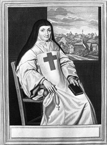 Jacqueline Marie Angélique Arnauld, Mutter Angélique (1591-1661), französische Nonne, Äbtissin von Port Royal des Champs (Port-Royal-des-Champs) von Philippe de (after) Champaigne