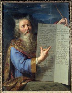 Moses und die Gesetzestafeln. Gemälde von Philippe De Champaigne (1602-1674)