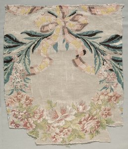 Seidenfragment, Teil des Panels genannt "Le panier fleuri"
