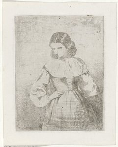Porträt einer jungen Frau von Philippus Anthonius Alexander Kanne