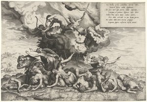 Apollo und Diana töten die Kinder der Niobe