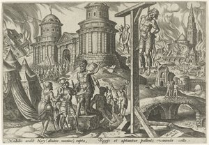 Der König von Ai wird aufgehängt von Philips Galle