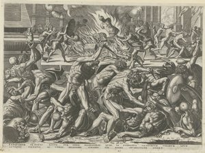 Kampf der Gladiatoren von Philips Galle